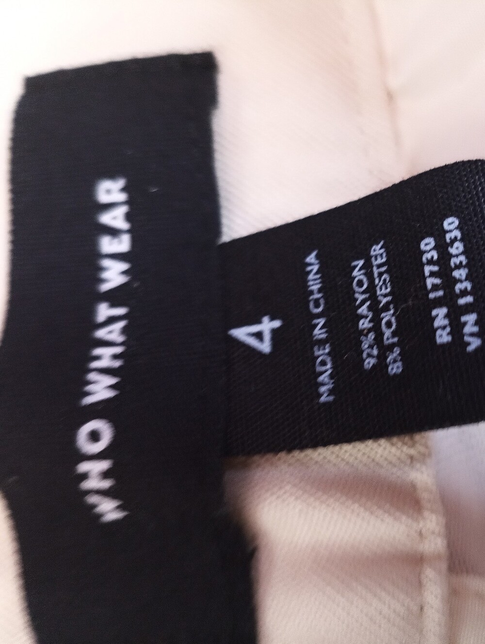 Who What Wear Cream Wide-Leg Cropped Trousers with Button Waist - Picture 5 of 8